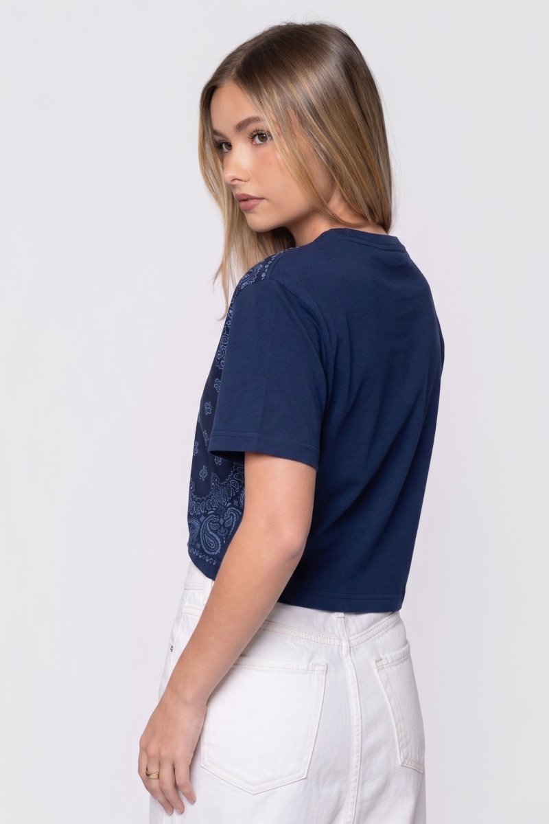 Edie Top (Navy/Navy Pattern)