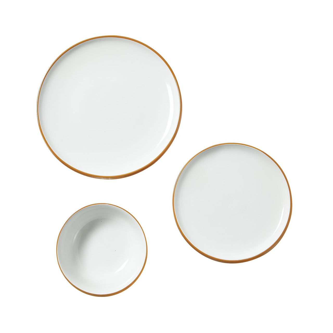 18 PCS Dinnerware Set Ceramic Plates and Bowls Sets Service for 6 White
