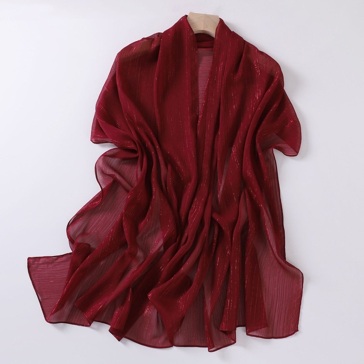 Effortless Grace Scarf Silver Crinkle Chiffon Hijab (MH153)