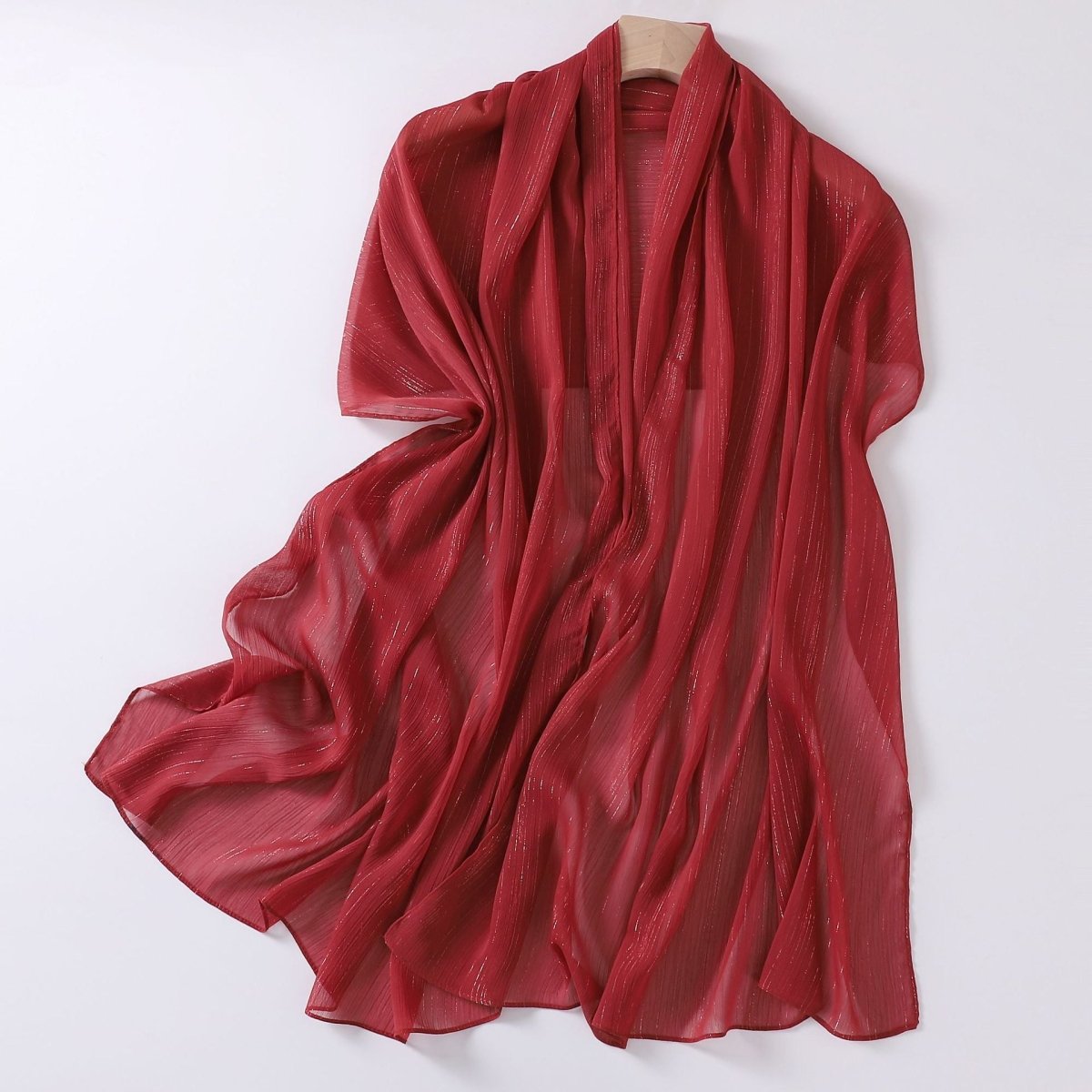 Effortless Grace Scarf Silver Crinkle Chiffon Hijab (MH153)