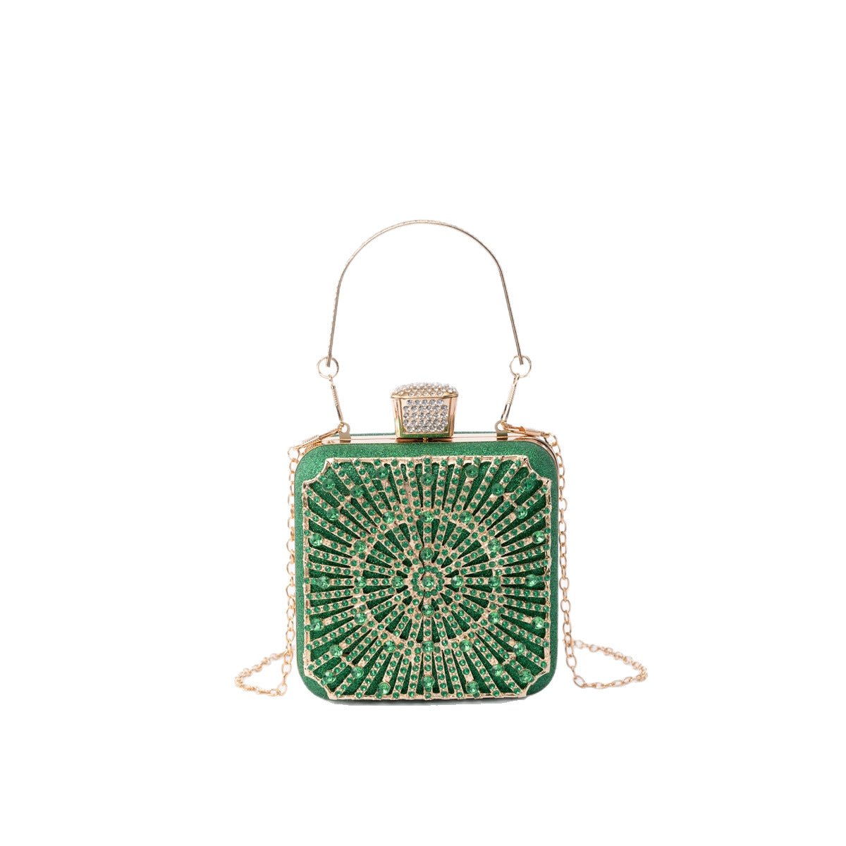 Elegance Brilliant Diamond Bag - Handcrafted Evening Box Bag for Soirées & Weddings (MAC269)