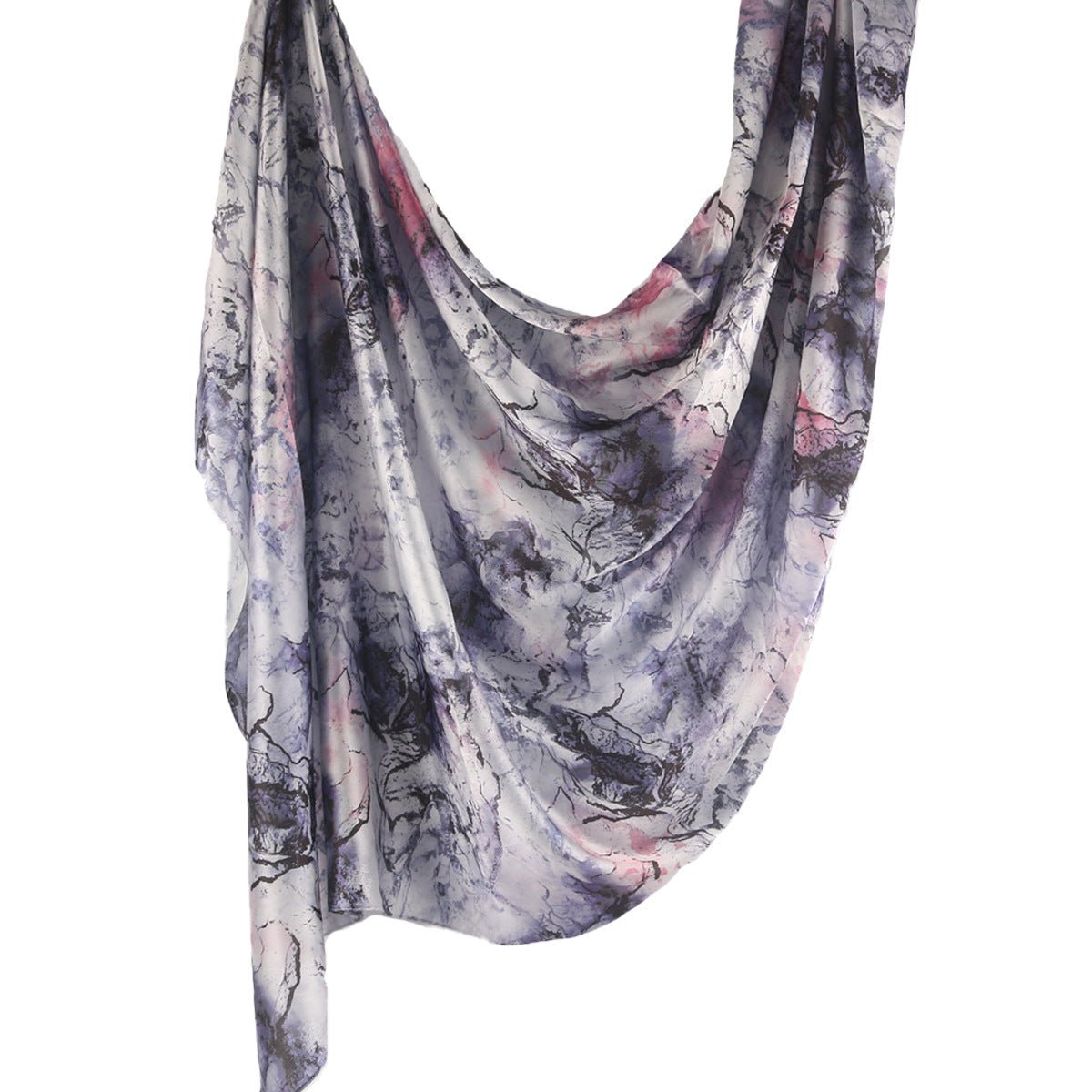 Elegance Satin Marble Print Hijab (MH172)