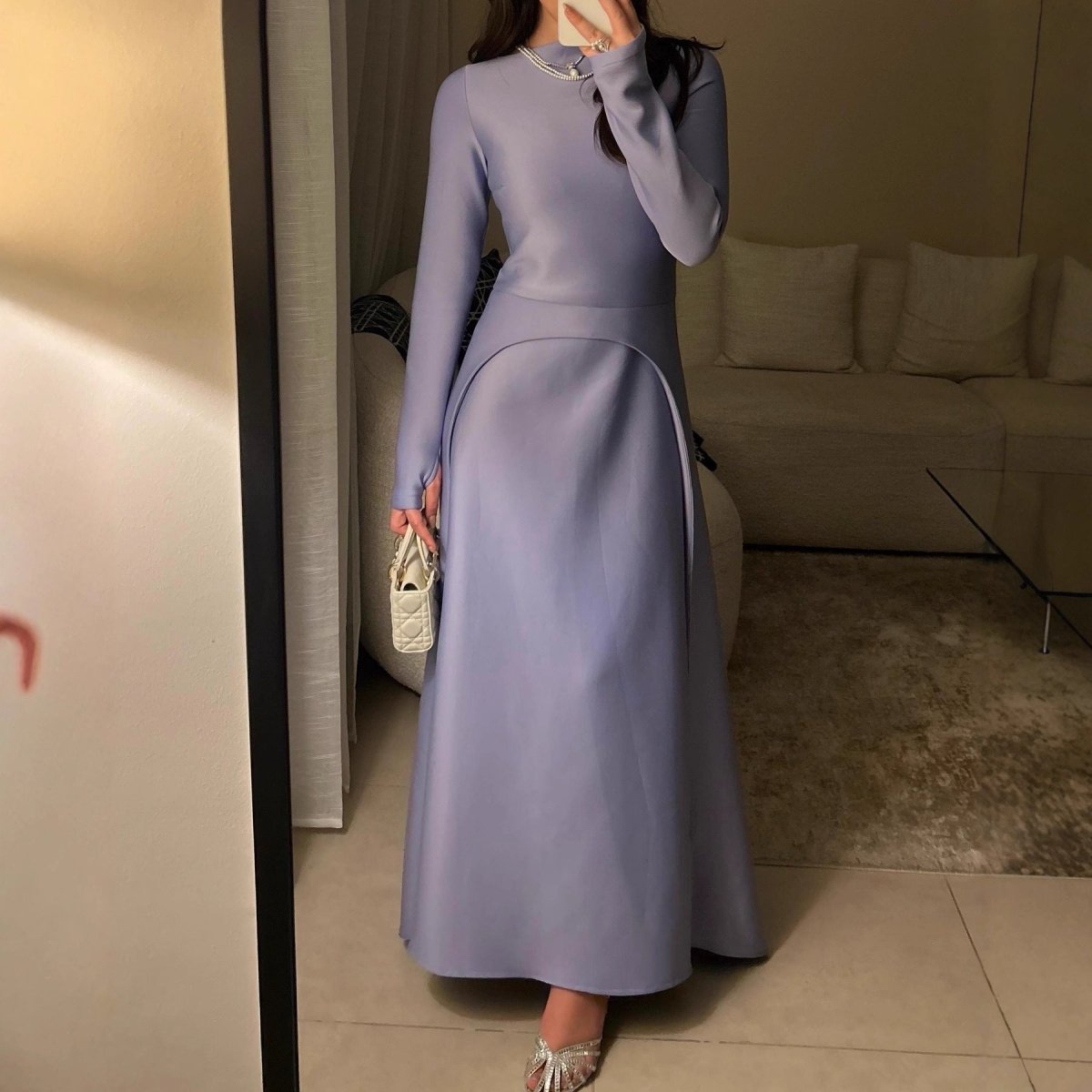 Elegant Long Sleeve Modest Gown(MS297)