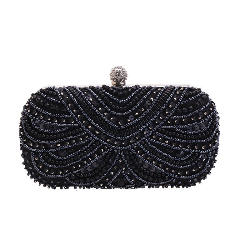 Elegant Pearl-Embellished Clutch Evening Bag for Weddings & Parties (MAC278)