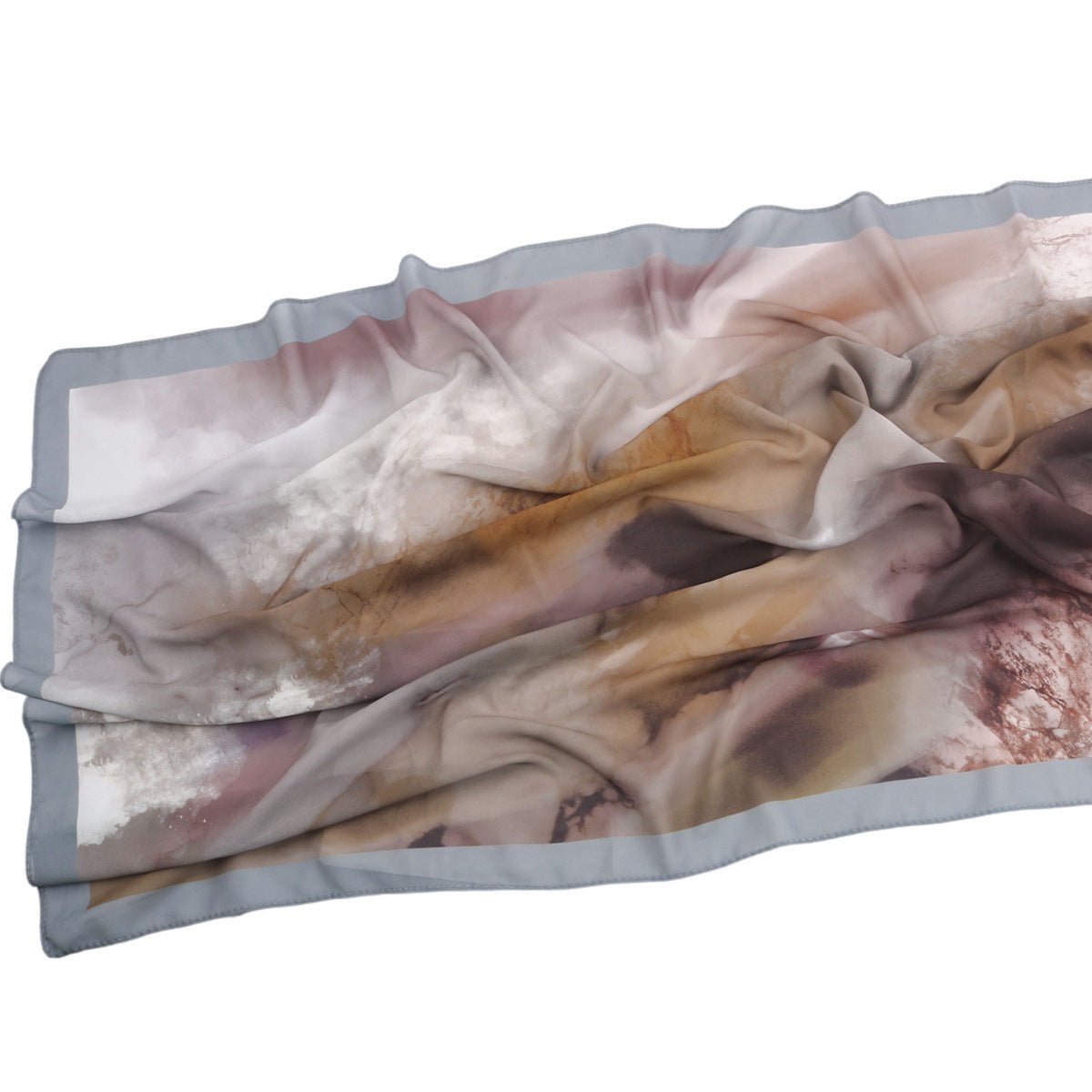 Elegant Printed Chiffon Hijab Scarf Bohemian Style Breathable Sun Protection Wrap (MH136)