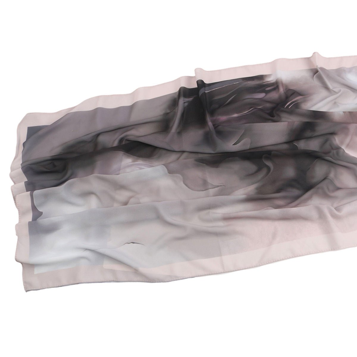 Elegant Printed Chiffon Hijab Scarf Bohemian Style Breathable Sun Protection Wrap (MH136)