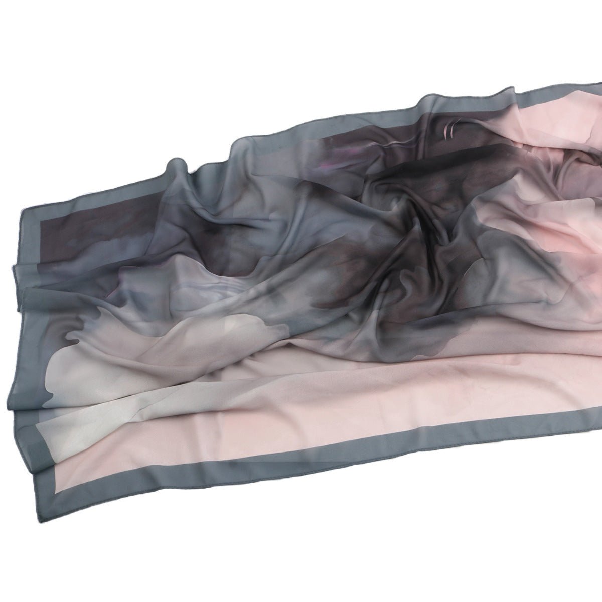 Elegant Printed Chiffon Hijab Scarf Bohemian Style Breathable Sun Protection Wrap (MH136)