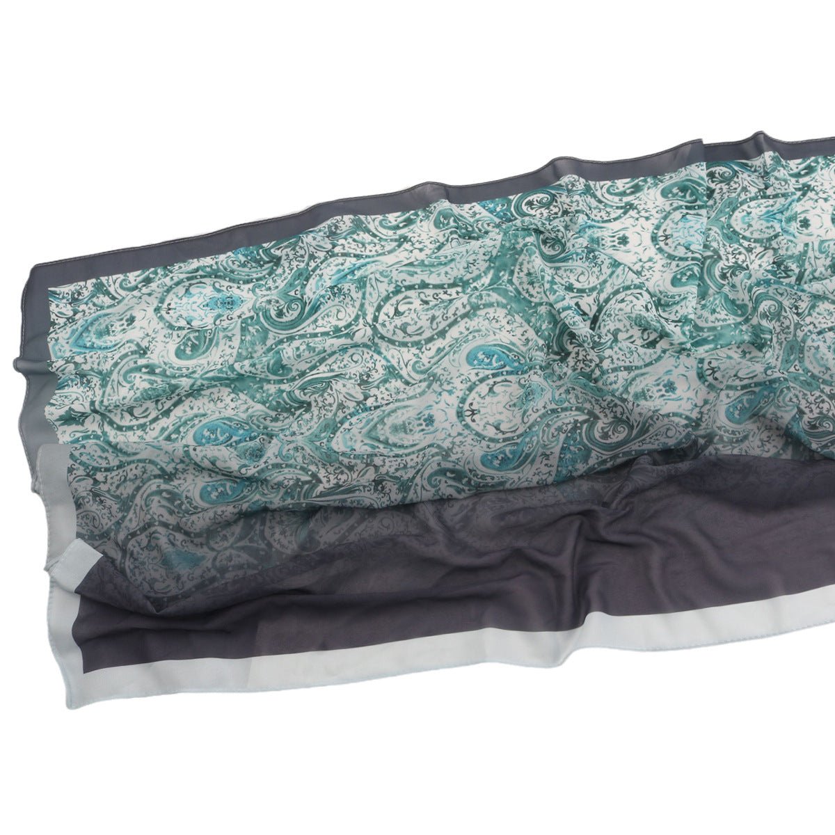 Elegant Printed Chiffon Hijab Scarf Bohemian Style Breathable Sun Protection Wrap (MH136)