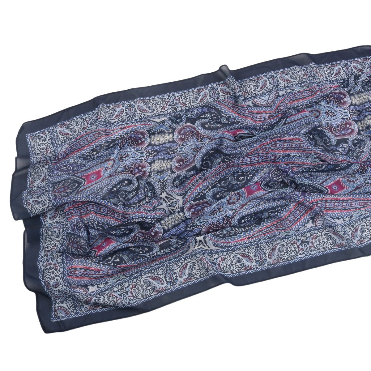 Elegant Printed Chiffon Hijab Scarf Bohemian Style Breathable Sun Protection Wrap (MH136)