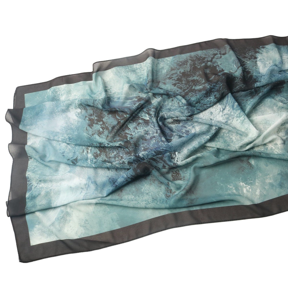Elegant Printed Chiffon Hijab Scarf Bohemian Style Breathable Sun Protection Wrap (MH136)
