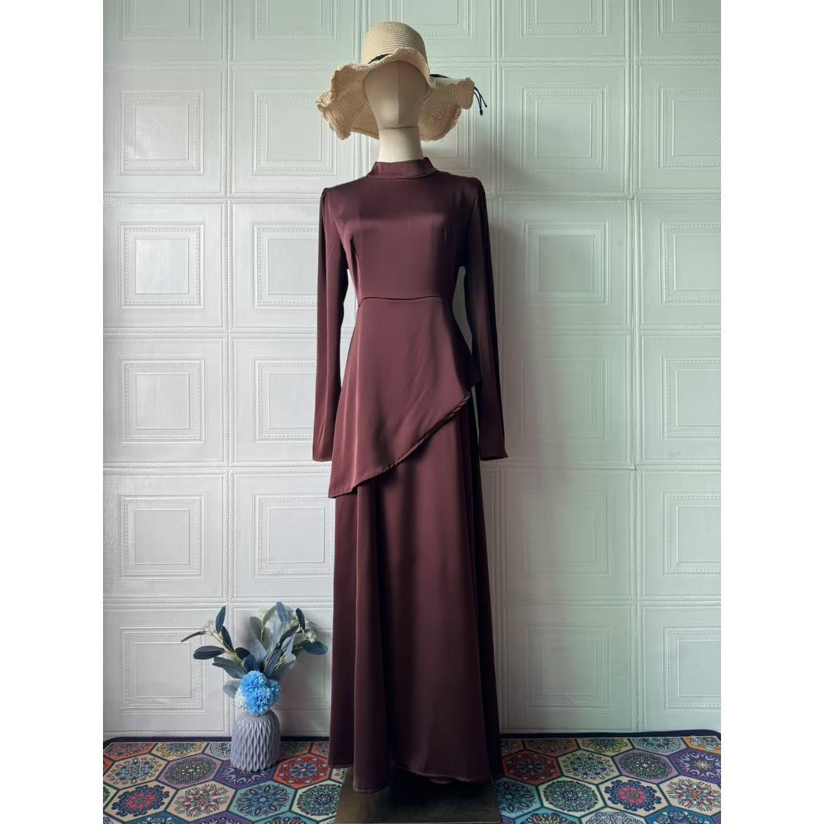 Exotic Long-Sleeve Maxi Dress Abaya (MA216)