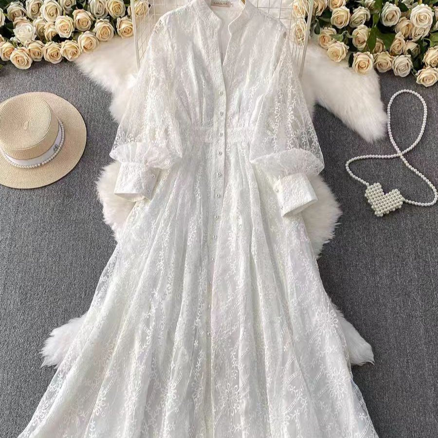 Embroidered Lace Dress(MS327)