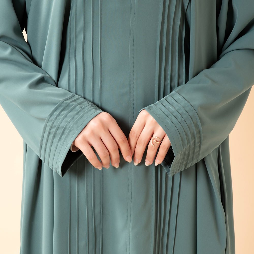 Serene Pleated Georgette Abaya Loose Full-Length Modest Style (MA254)