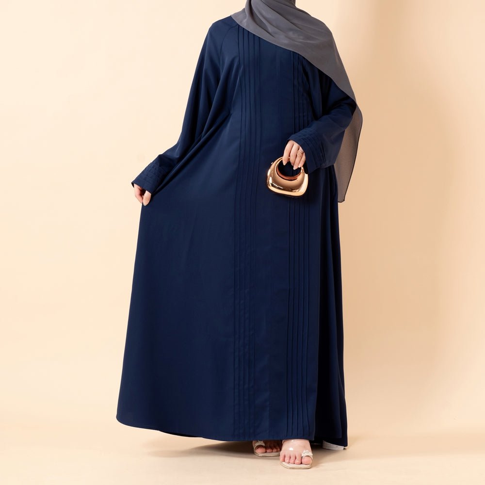 Serene Pleated Georgette Abaya Loose Full-Length Modest Style (MA254)
