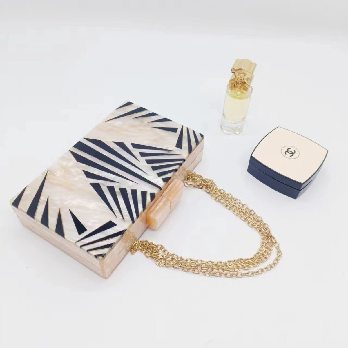etro Zebra Pattern Dinner Bag  Acrylic Shoulder Chain Clutch for Women(MAC255)