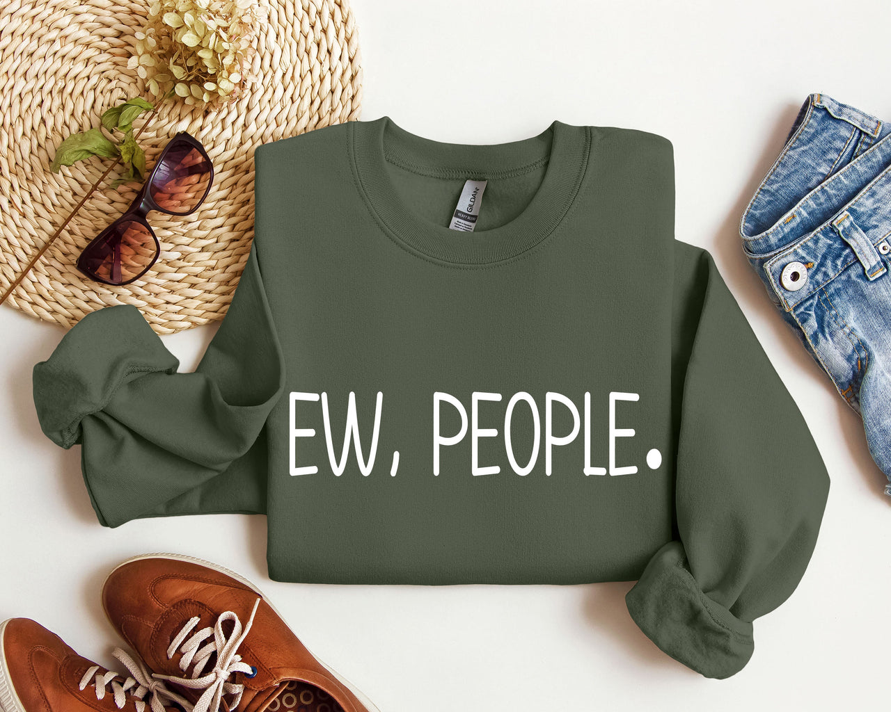Ew, People Sarcastic College Humor Quotes About Awkward Moments And Everyday Social Interactions Sweatshirt