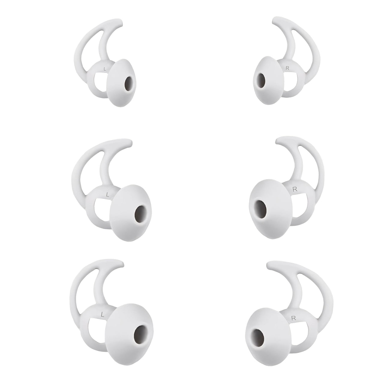 CYADCI Silicone Earbud Tips Compatible with Bose QuietComfort Earbuds and Sport Earbuds3 PairsSilver