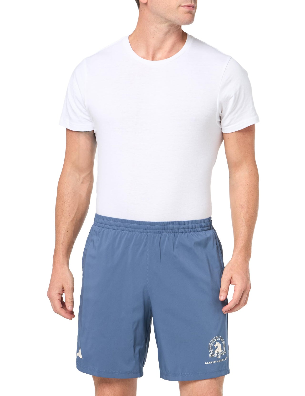 adidas Mens Boston Marathon 2024 Own The Run 5-Inch Shorts Preloved Ink Medium/7