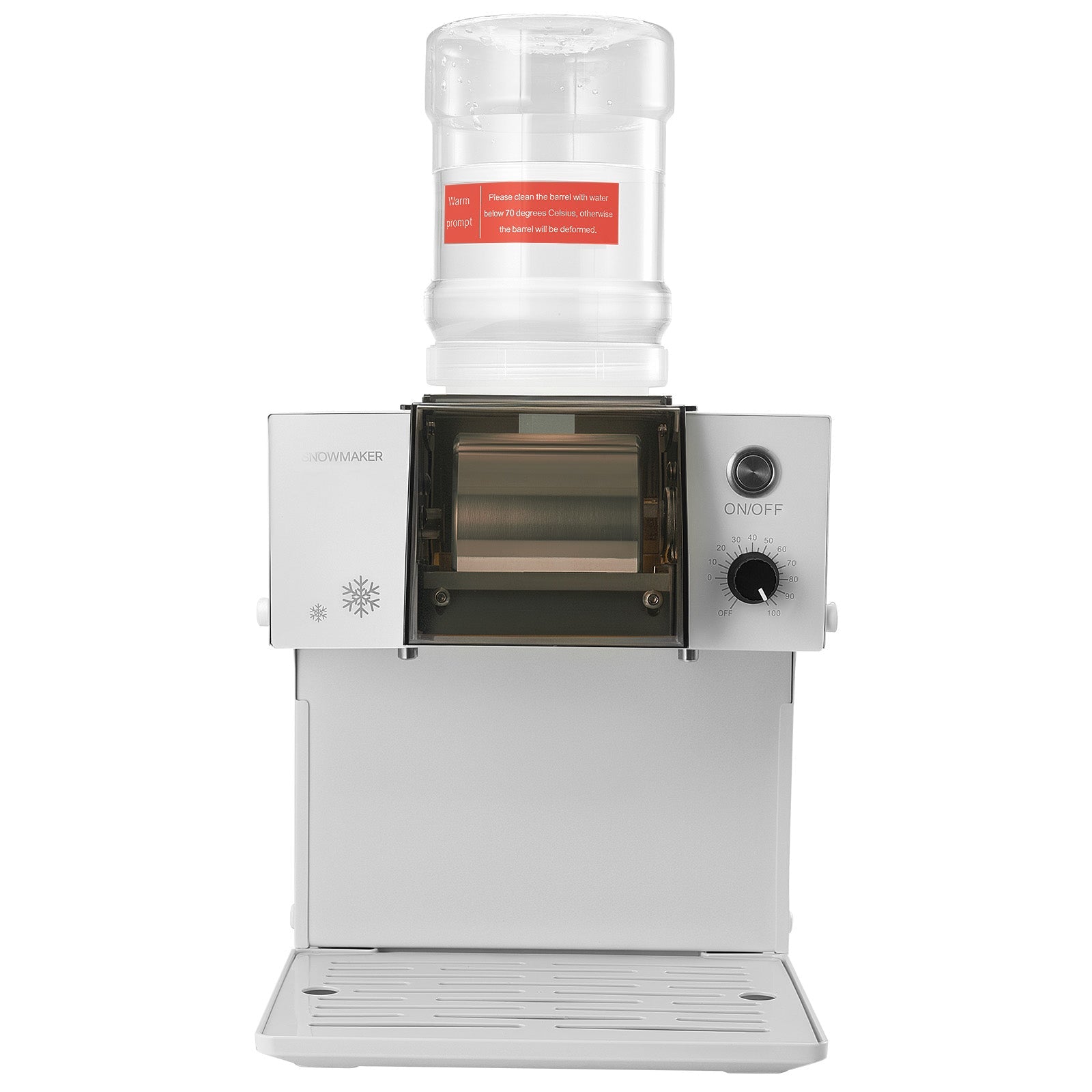Snowflake Ice Machine, 132LBS/24H Snowflake Ice Maker, Ice-Shaver Machine with Stainless Steel Blade, Electric Snow Cone Maker with 0.48Gal Tank, 90S Fast Pre-Cooling, for Home & Small Gathering