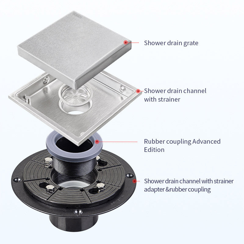 6 Inch Square Shower Floor Drain