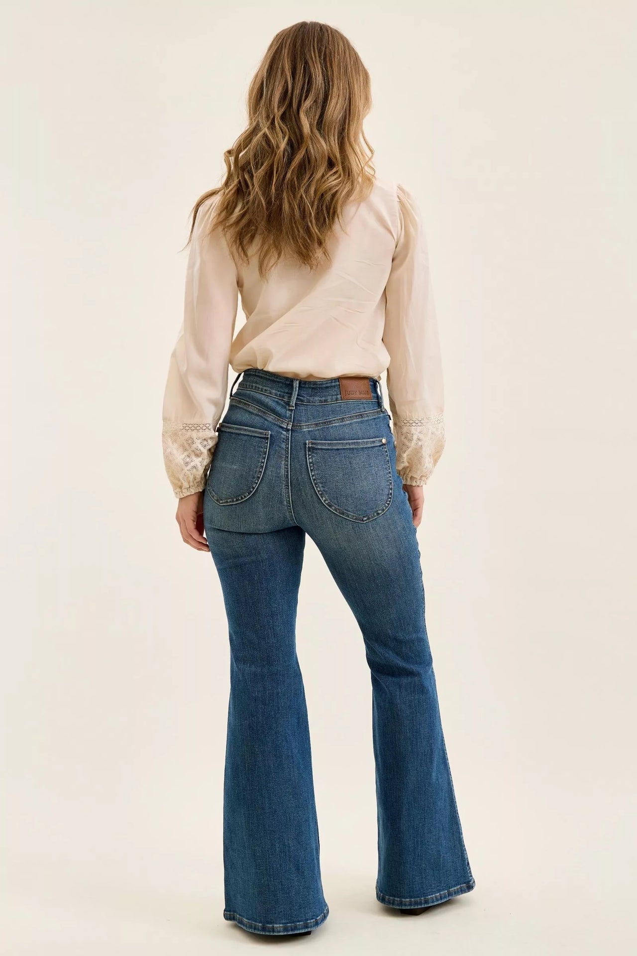 Judy Blue High Waist Double Button Tummy Control Flare Jeans