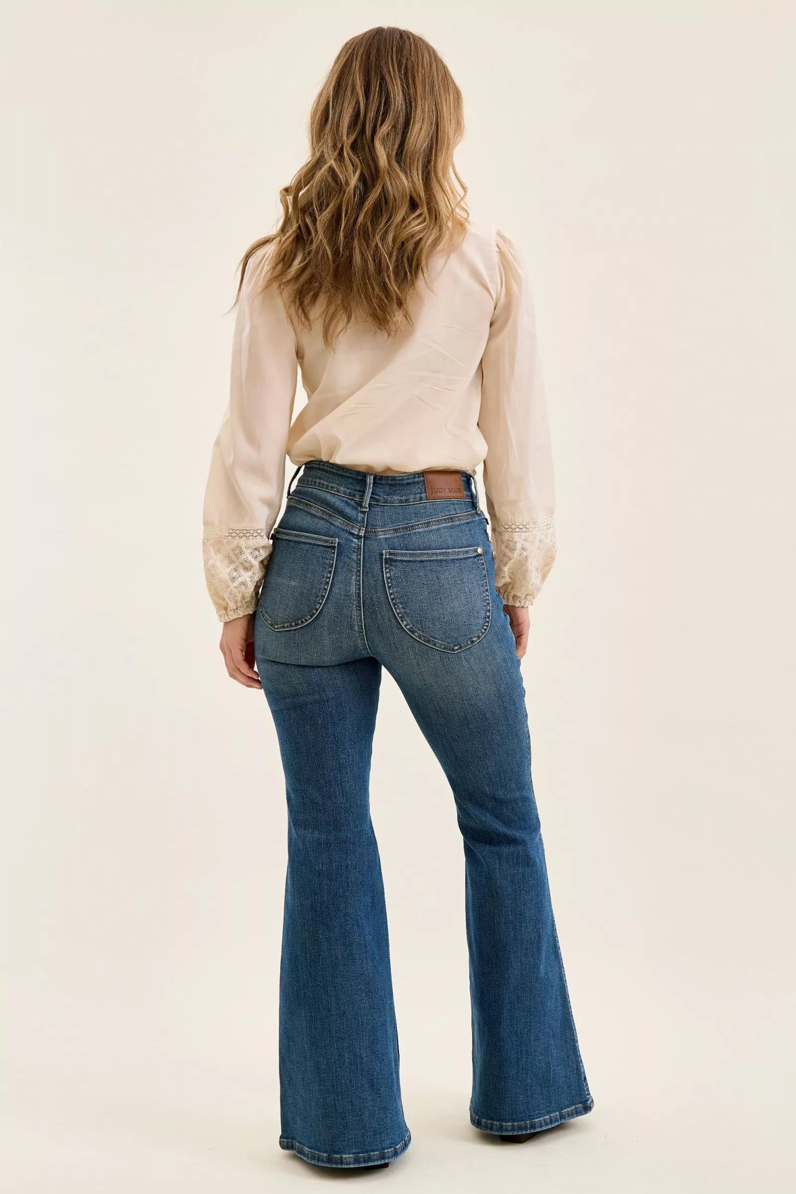 Judy Blue High Waist Double Button Tummy Control Flare Jeans