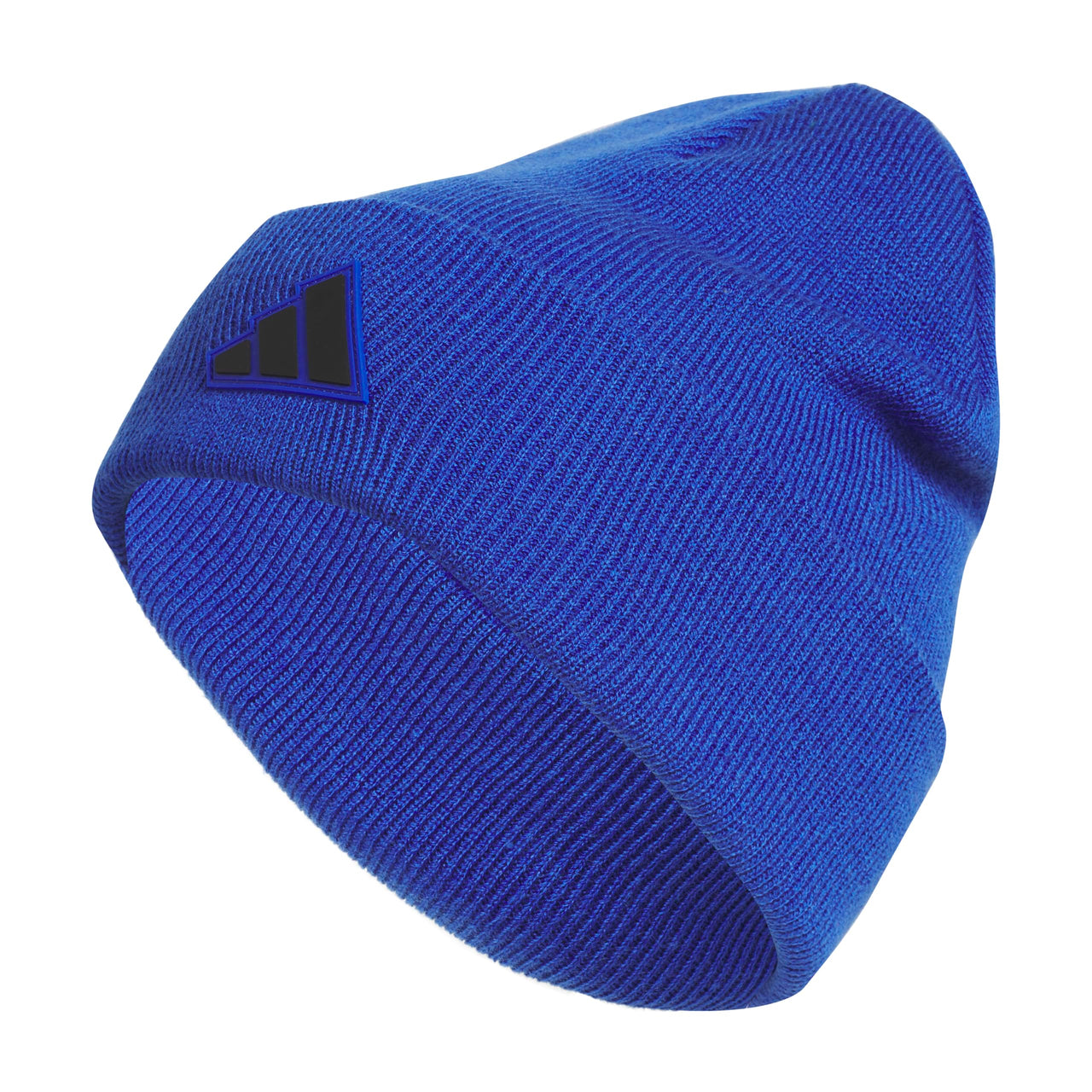 Adidas Mens Postseason Beanie Tall fit Slouchy Cuffed Acrylic Knit hat/Cap for Winter Team Royal Blue/Black