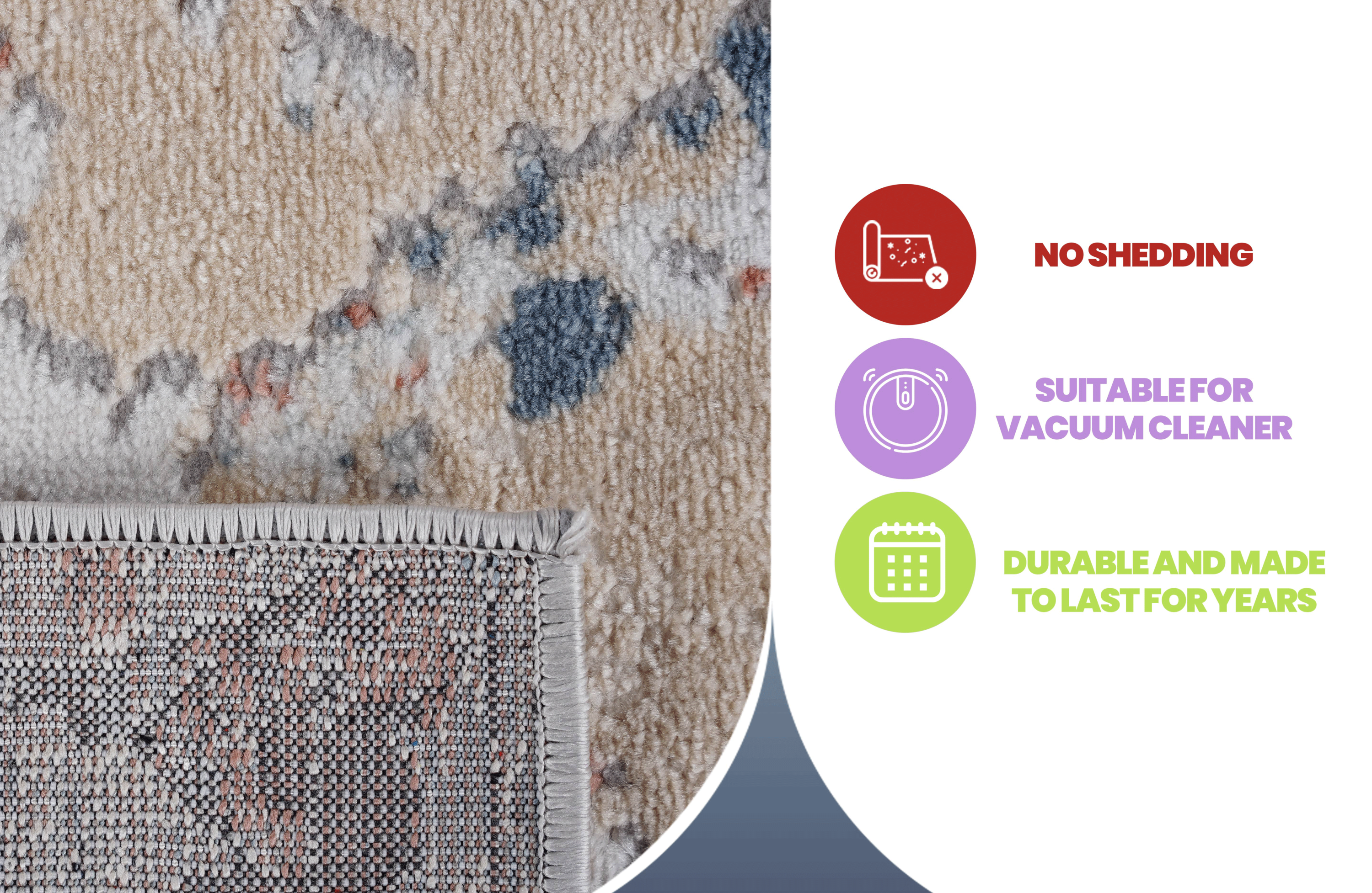 NAAR MARFI Collection 6X9 Multi / Contemporary Area Rug