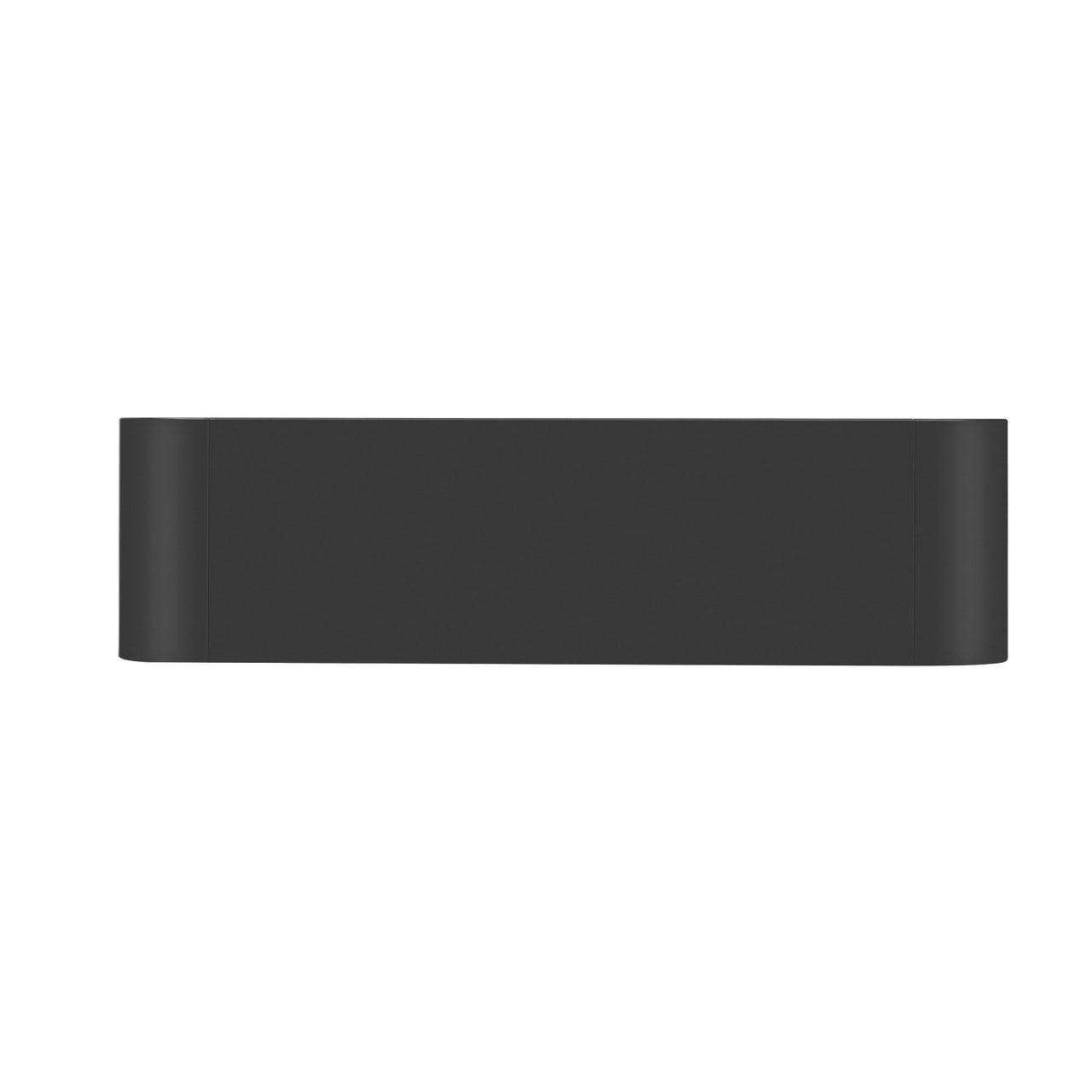 TREXM Modern Console Table with 2 Storage Drawers, Fluted Entryway Table with Rounded Silhouette for Hallway Living Room and Entryway (Black)