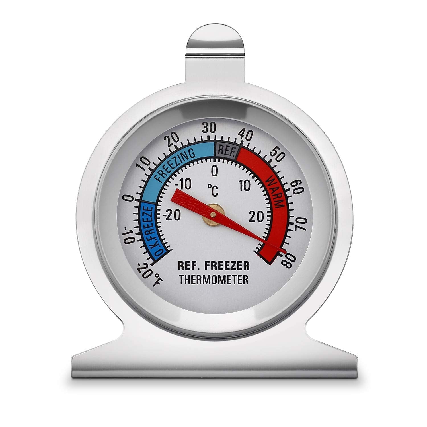 KT THERMO Dial Refrigerator Thermometer with Instant Read2-Inch Stainless Steel Freezer Thermometer