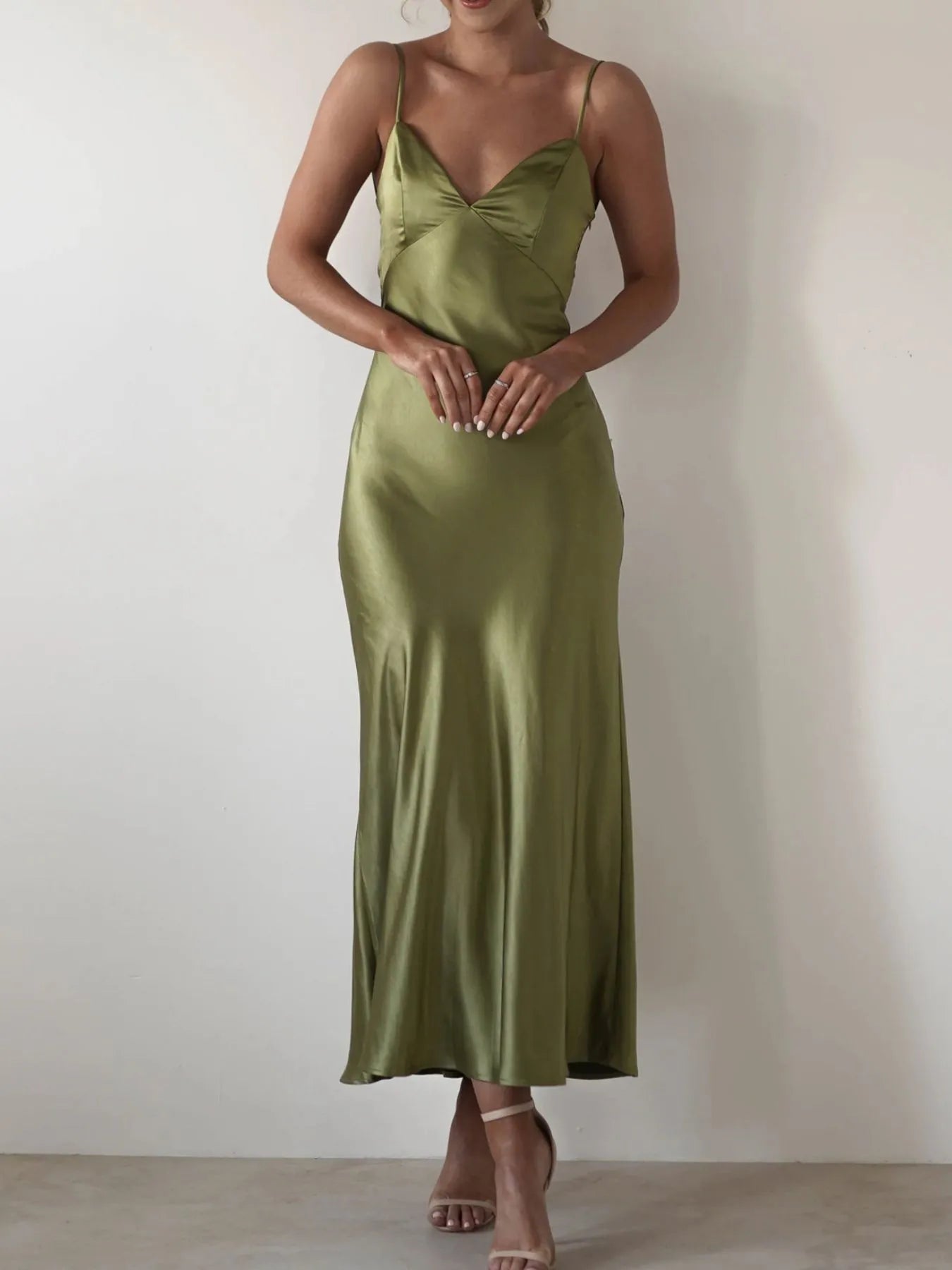Satin Backless Cami Dress (See size chart where applicable)
