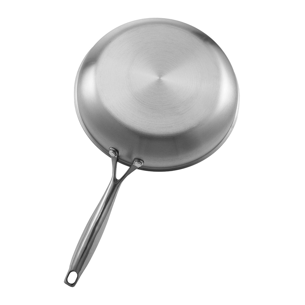 Triply Stainless Steel Frying Pan 3 Pcs Skillet 8 10 12 in for Dishwasher Silver