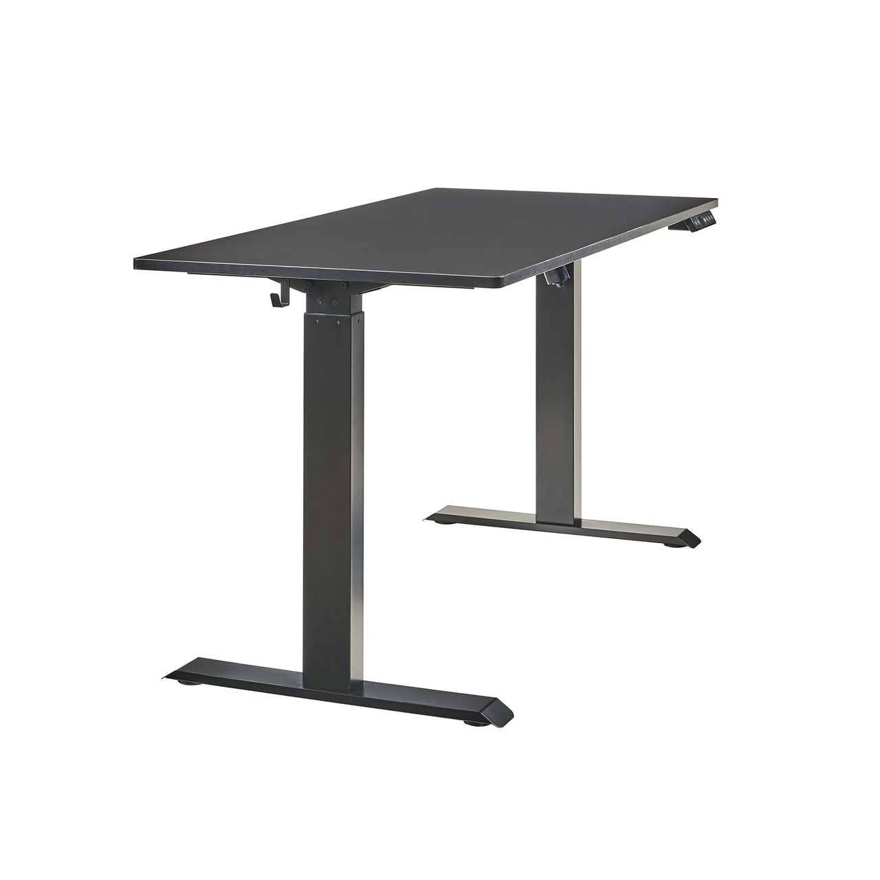 Electric Standing Desk, Adjustable Height Stand up Desk, 24x48 Inches Sit Stand Home Office Desk,Black Frame/Black Top