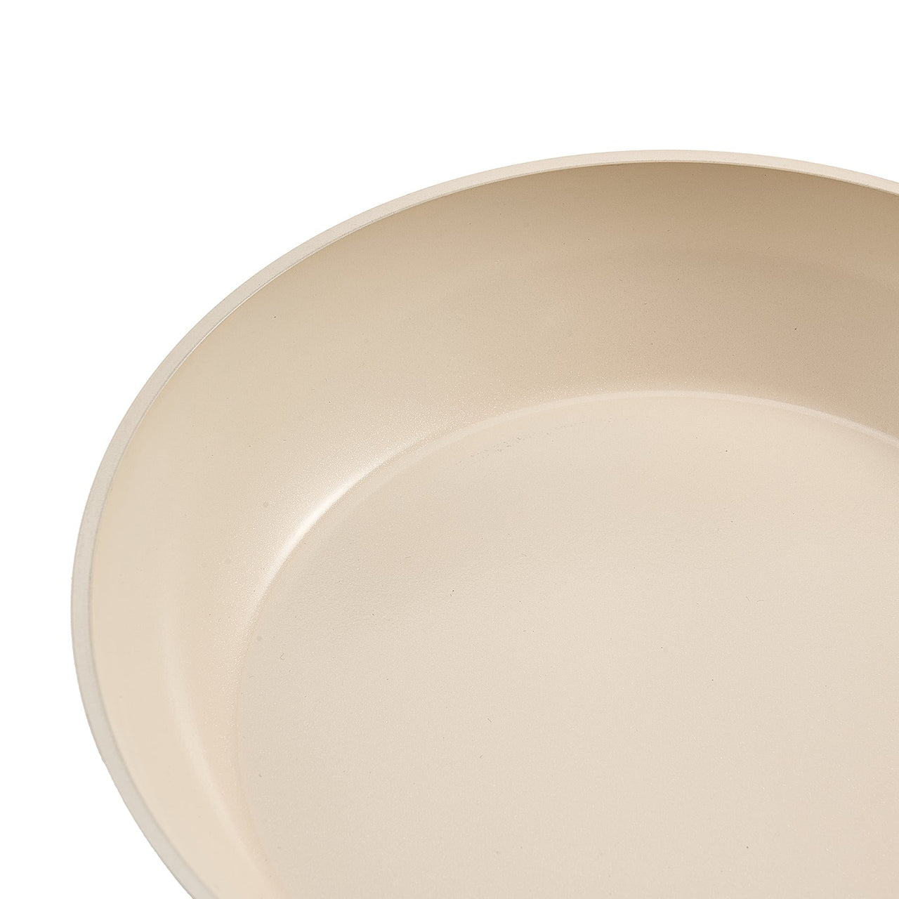 3 Piece Frying Pan Aluminum Skillet Set 8 9.5 11 in Handle Pre-Seasoned Beige
