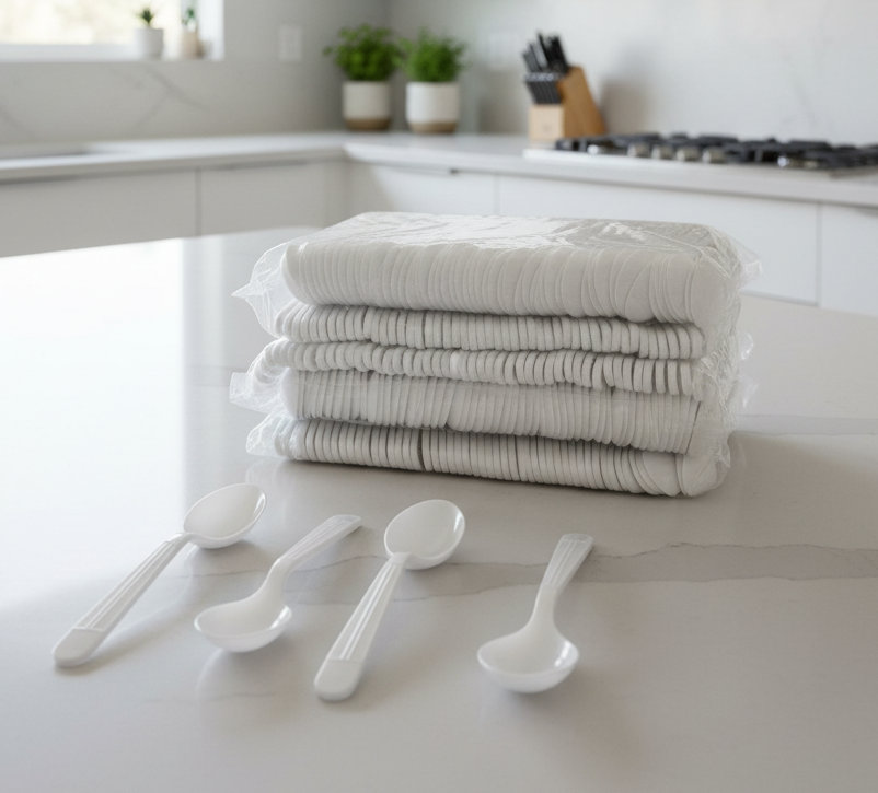 Royalty White X-Heavy Weight PP Soup Spoon, 10 Sleeves of 100 Soup Spoons (1000/cs)