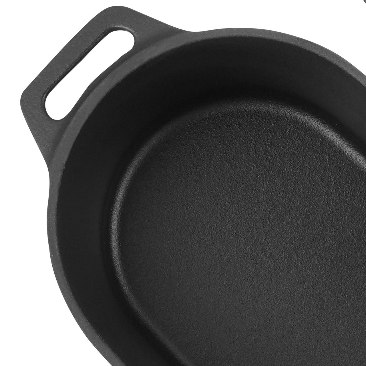 Enameled Cast Iron Dutch Oven Heavy-Duty Cookware with Lid Handles 3.5 Qt Black