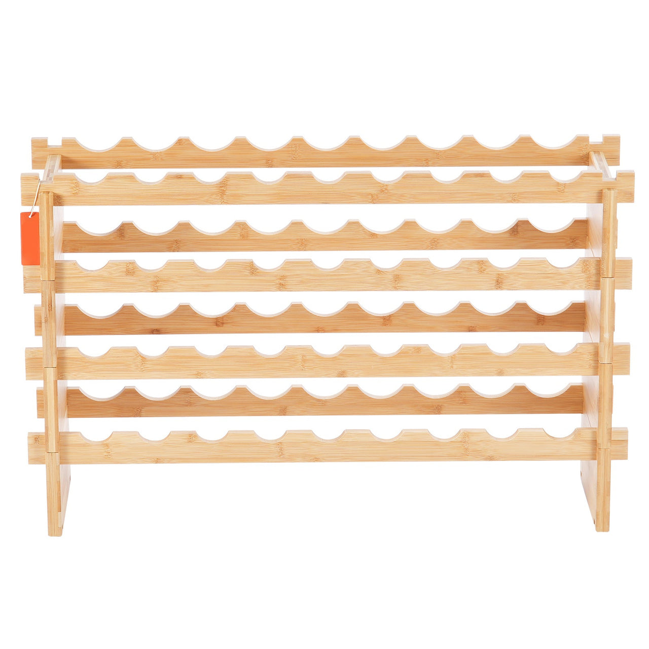 36 Bottle Stackable Modular Wine Rack Bamboo Wood Display Shelf 4-Tier