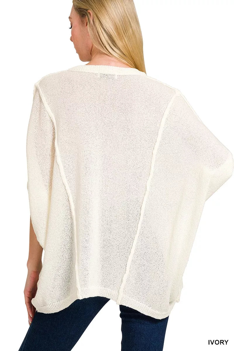 Zenana Drop Shoulder Short Sleeve Knit Top