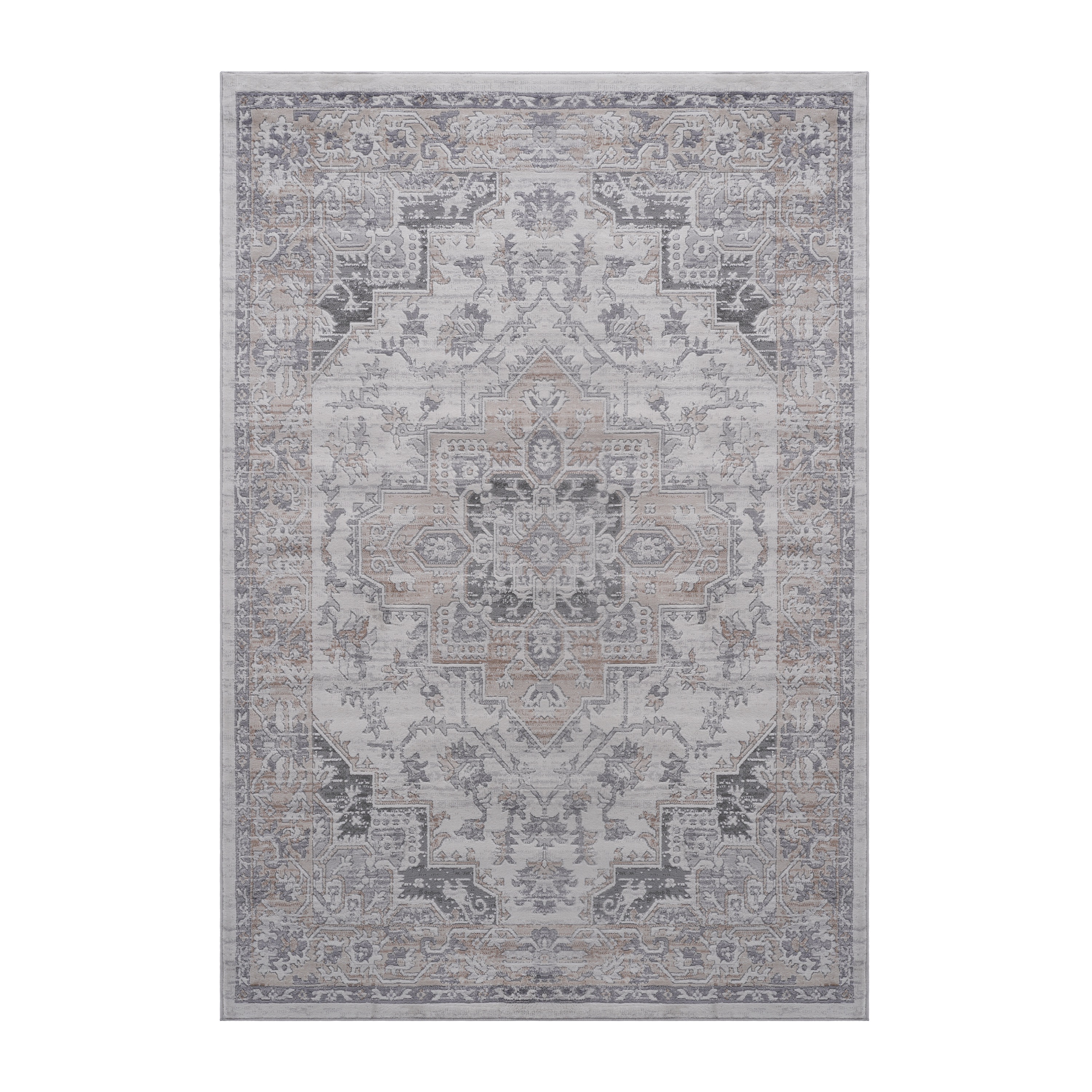 NAAR MARFI Collection 6X9 Ivory / Beige / Oriental Area Rug