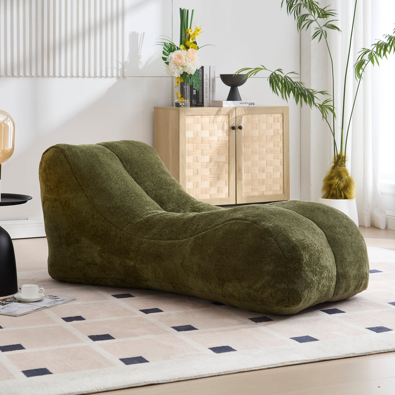 Creative Bean Bag Sofa Chair for Adults with High-Quality Sponge Filling and Polyester Fiber,59x30x23.6 inches