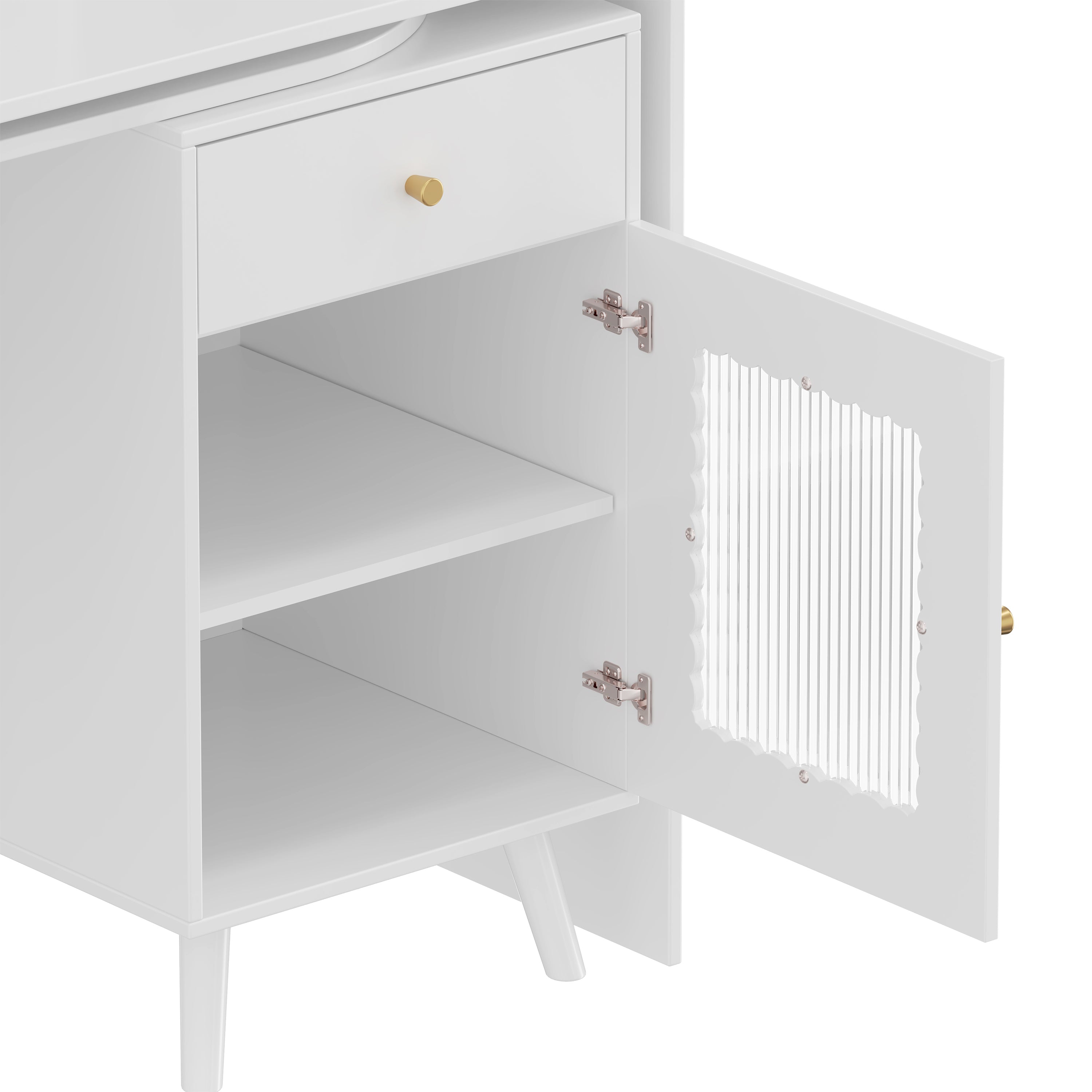 Computer Desk with 90 Degree Rotating Desktop, 43x70 Inch Office Desk with Storage Drawer and Cabinets, Gaming Desk with Shelves, Writing Desk for Study, Work Desk for Home (Old SKU:N733P279101K)