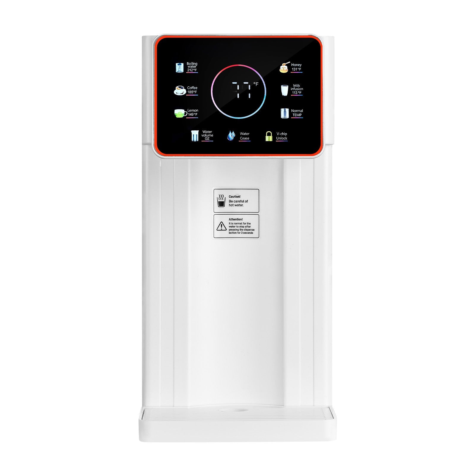 Countertop Instant Hot Water Dispenser with 6 Temps 7 Volumes 101oz Tank
