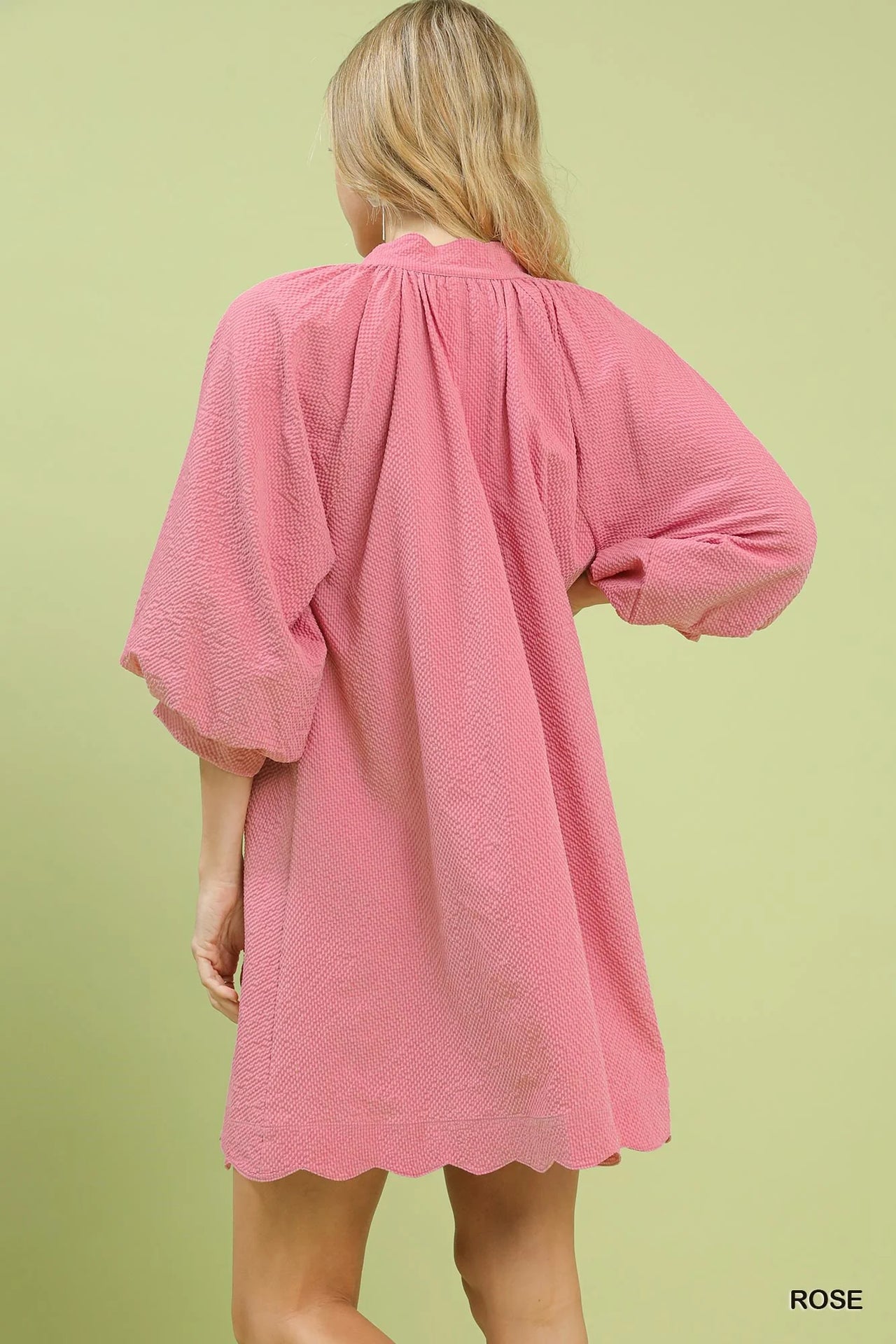 Umgee Textured Pocket Mini Dress