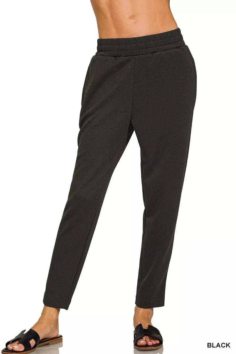 Zenana Scuba Capri Sweatpants with Pocket