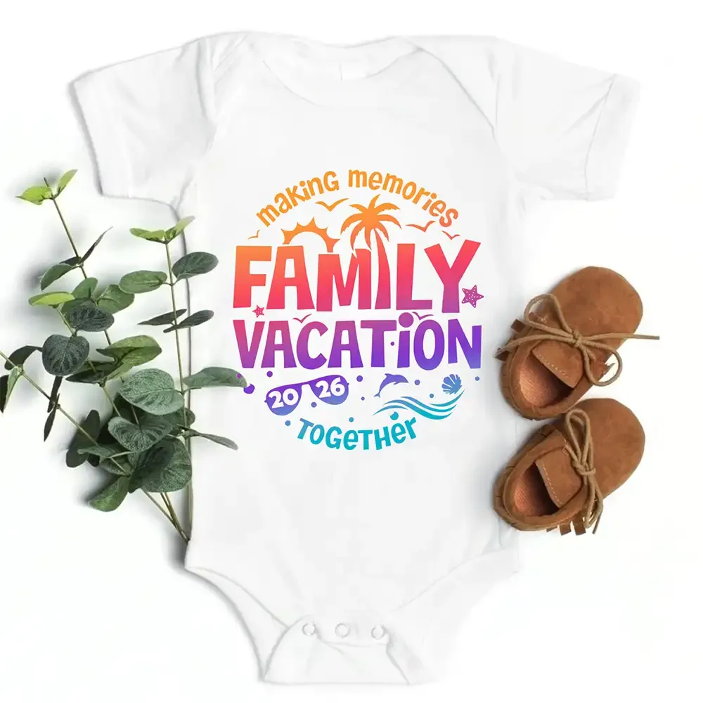 Family Vacation 2026 Shirts – Matching Outfits for Making Memories Together Baby Onesie