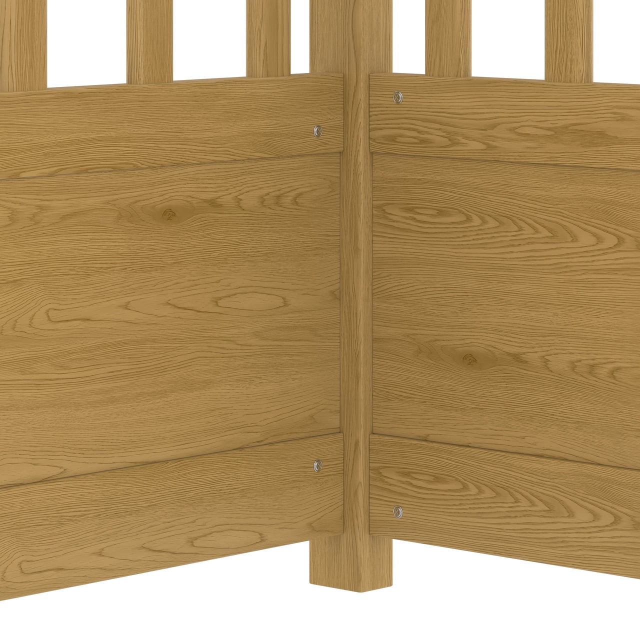 Full Size Canopy Bed Frame with Guardrails for Kids,Floor Bed Full with Four Poster Design,Kids Montessori Floor Bed,Wood Canopy Bed Frame for Girls,Boys(Full,Natural)