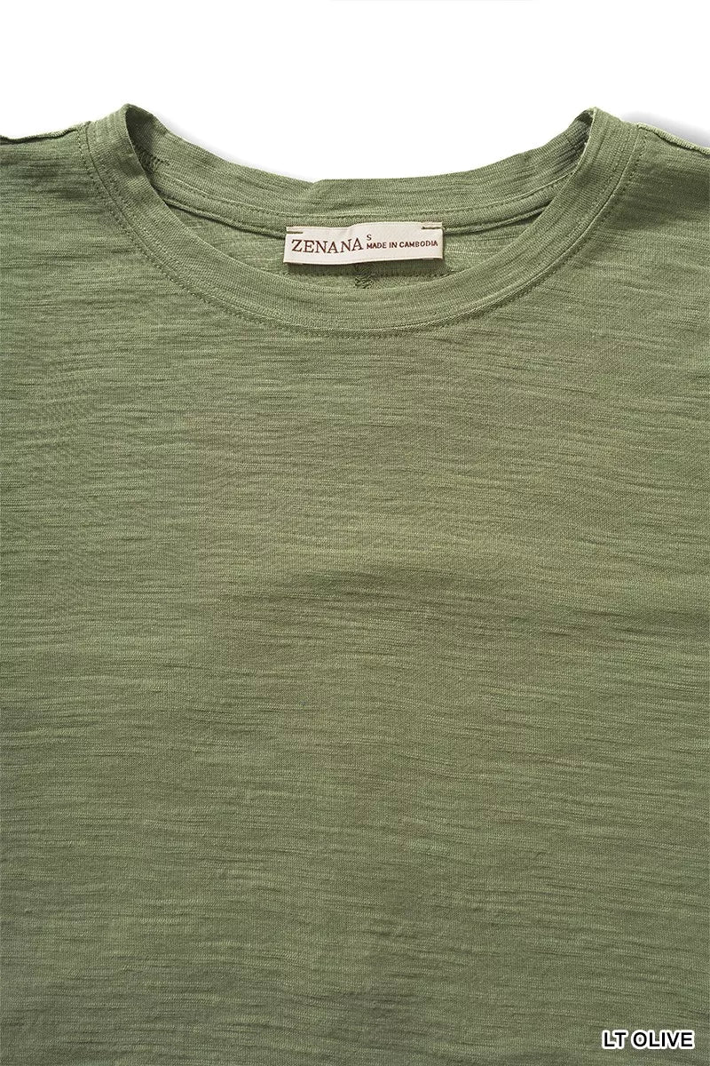 Zenana Slub Short Sleeve Tee