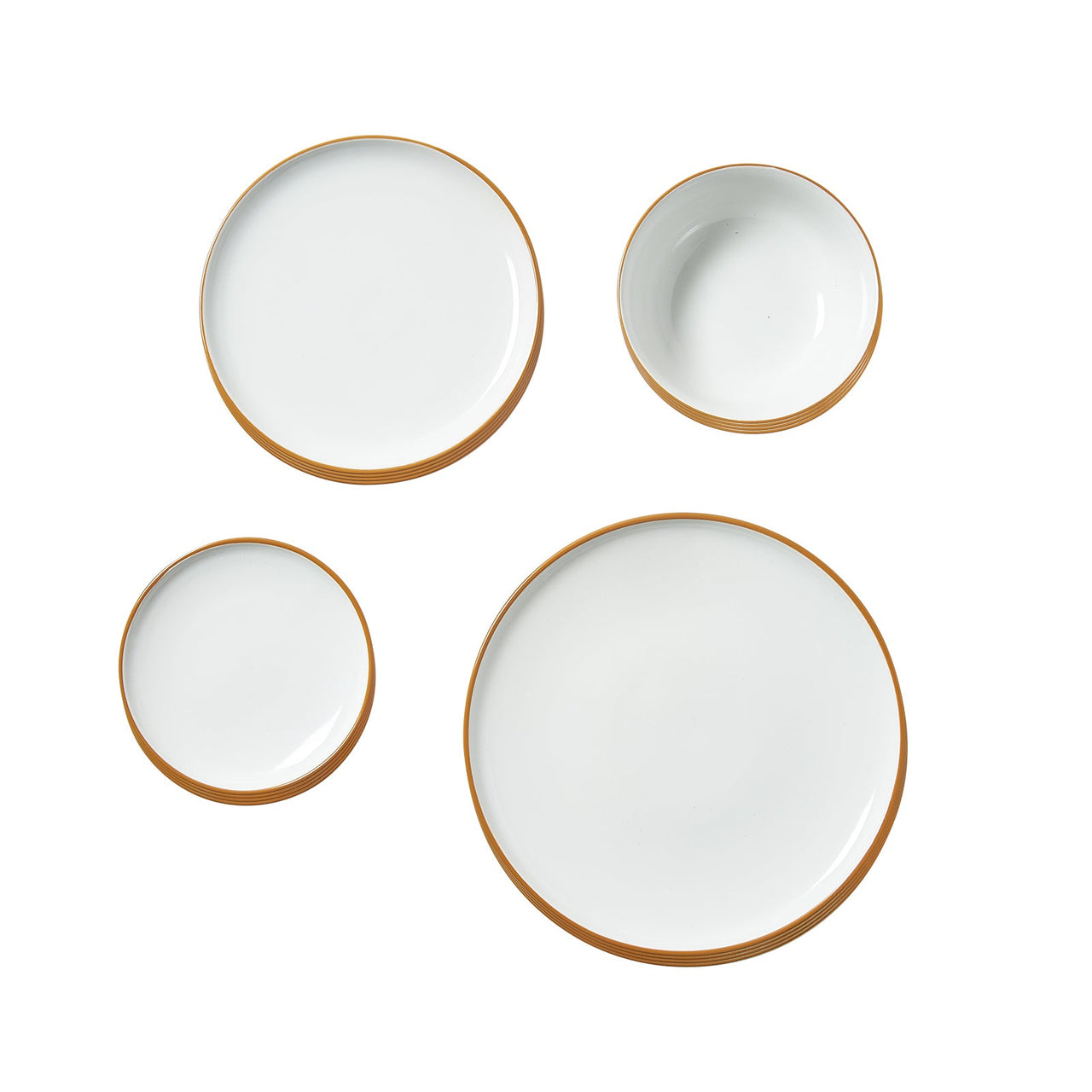 32 PCS Dinnerware Set Ceramic Plates and Bowls Sets Service for 8 White