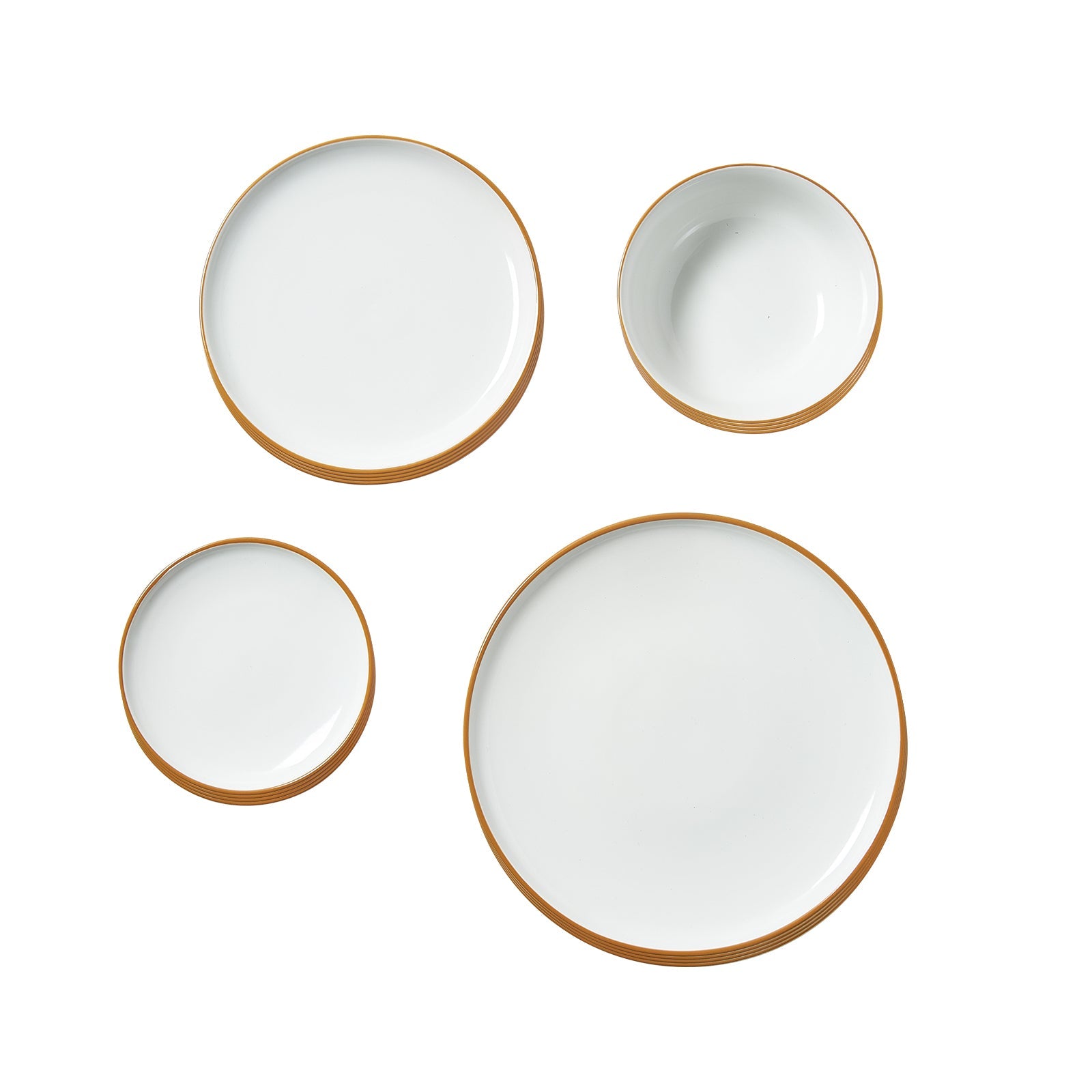 32 PCS Dinnerware Set Ceramic Plates and Bowls Sets Service for 8 White