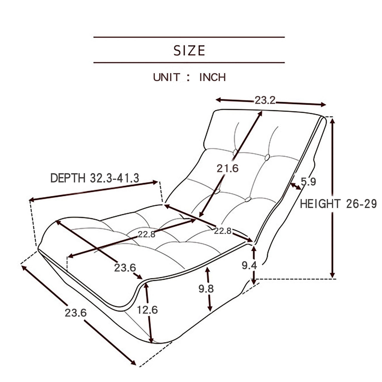 Single sofa reclining chair Japanese chair lazy sofa tatami balcony reclining chair leisure sofa adjustable chair,Navy